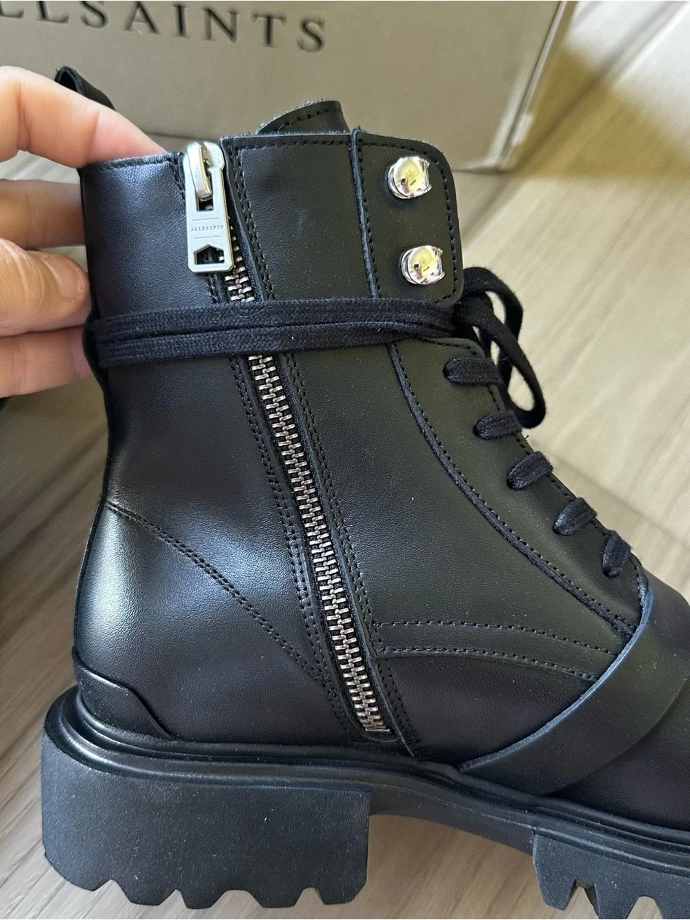 All Saints Black Tori Boots